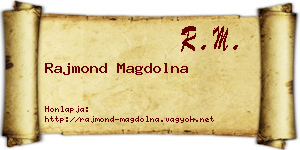 Rajmond Magdolna névjegykártya